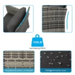 Rattan 4-Seater Dining Set – All-Weather Outdoor Luxury - Image 7