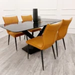 Apollo 1.6m Black Sintered Stone Dining Table – Modern Industrial Elegance - Image 8