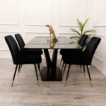 Apollo 1.6m Black Sintered Stone Dining Table – Modern Industrial Elegance - Image 6