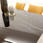 Apollo 1.6m Black Sintered Stone Dining Table – Modern Industrial Elegance - Image 9