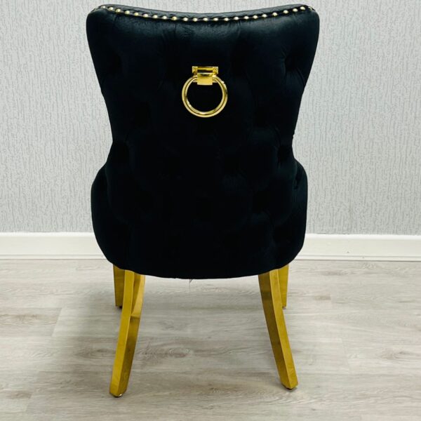 Noir Luxe Ring Knocker Dining Chairs – Set of 2