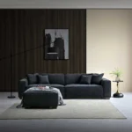 Dakota 4-Seater Sofa with Chaise – Feather-Filled Luxury in Bouclé