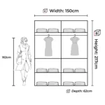 RINGO WARDROBE – Scandinavian-Inspired Minimalist Wardrobe with Smart Storage - Image 5