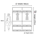 NICOLE WARDROBE - Elegant Sliding Wardrobe with Premium Organization - Image 8