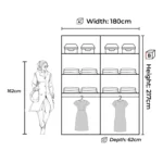 NICOLE WARDROBE - Elegant Sliding Wardrobe with Premium Organization - Image 5