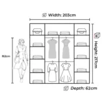 NICOLE WARDROBE - Elegant Sliding Wardrobe with Premium Organization - Image 6
