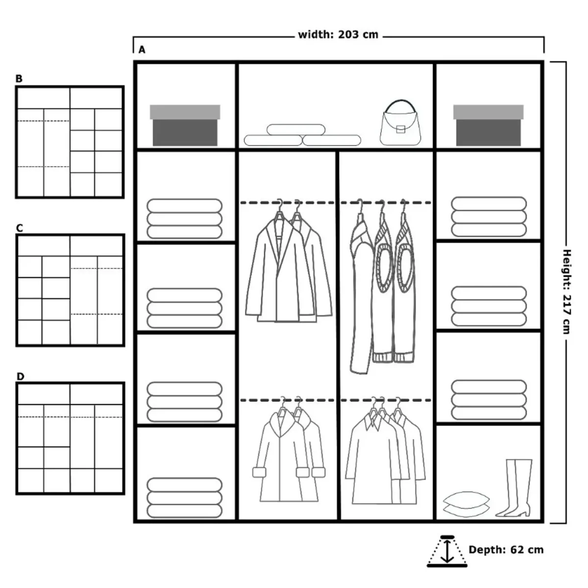 MARIKA WARDROBE - Modern Sliding Wardrobe with Luxurious Design - Image 8