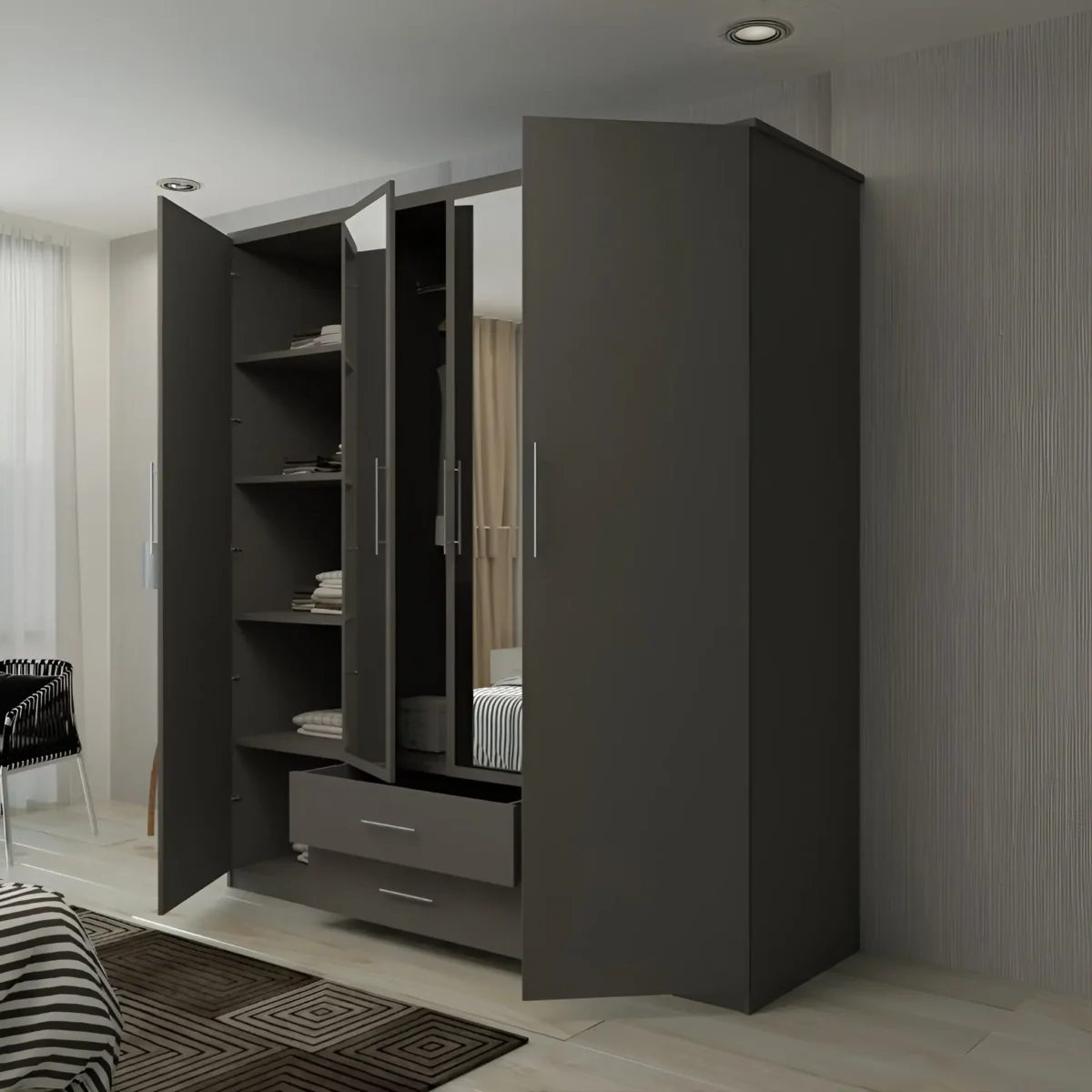 LONDON 4 DOOR WARDROBE - Image 15