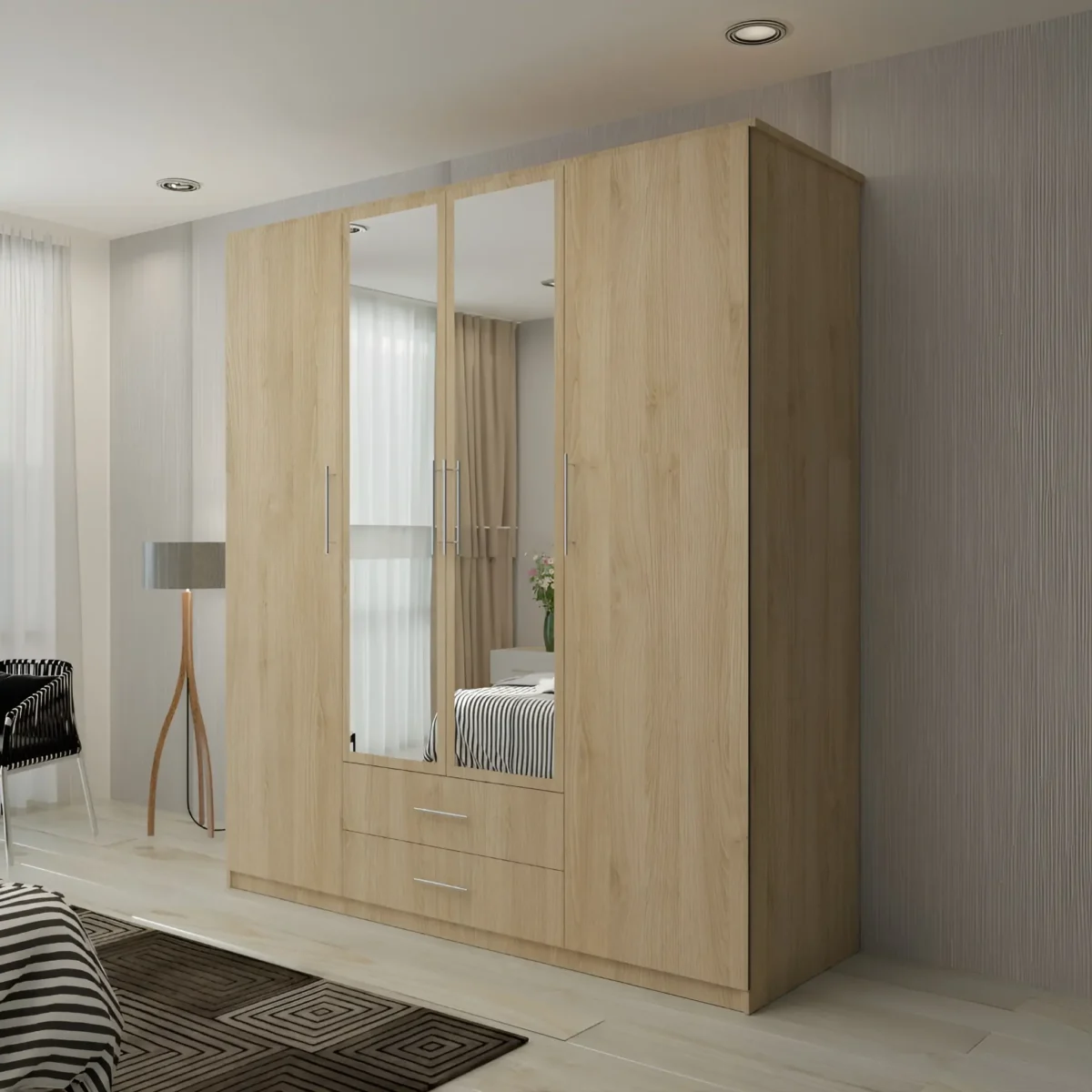 LONDON 4 DOOR WARDROBE - Image 6