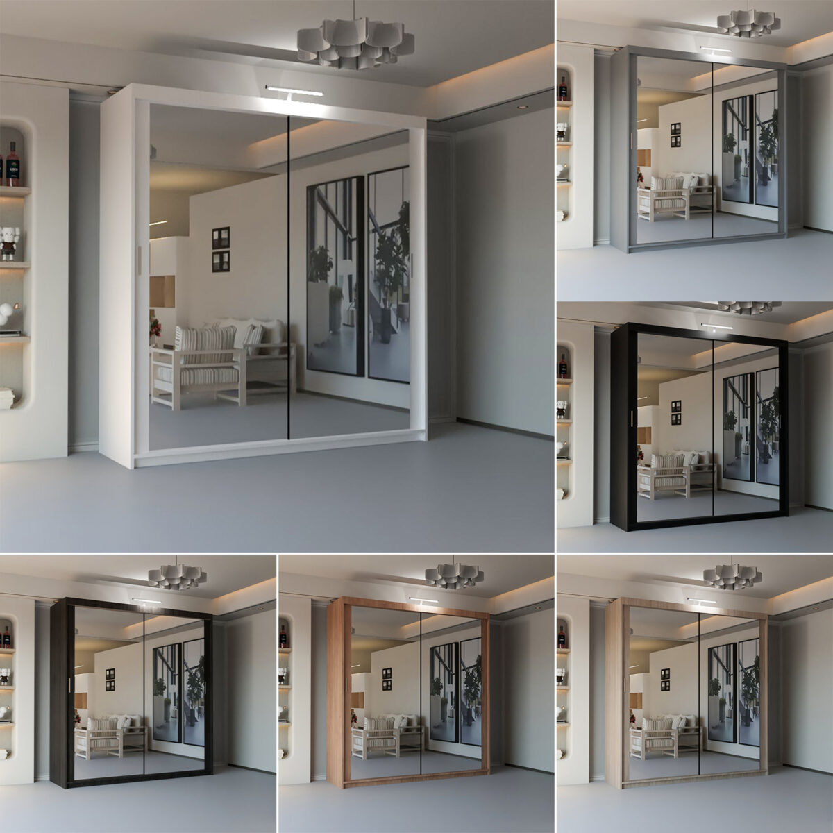 CHICAGO WARDROBE - Elegant Sliding Wardrobes with Premium Mirrors - Image 1
