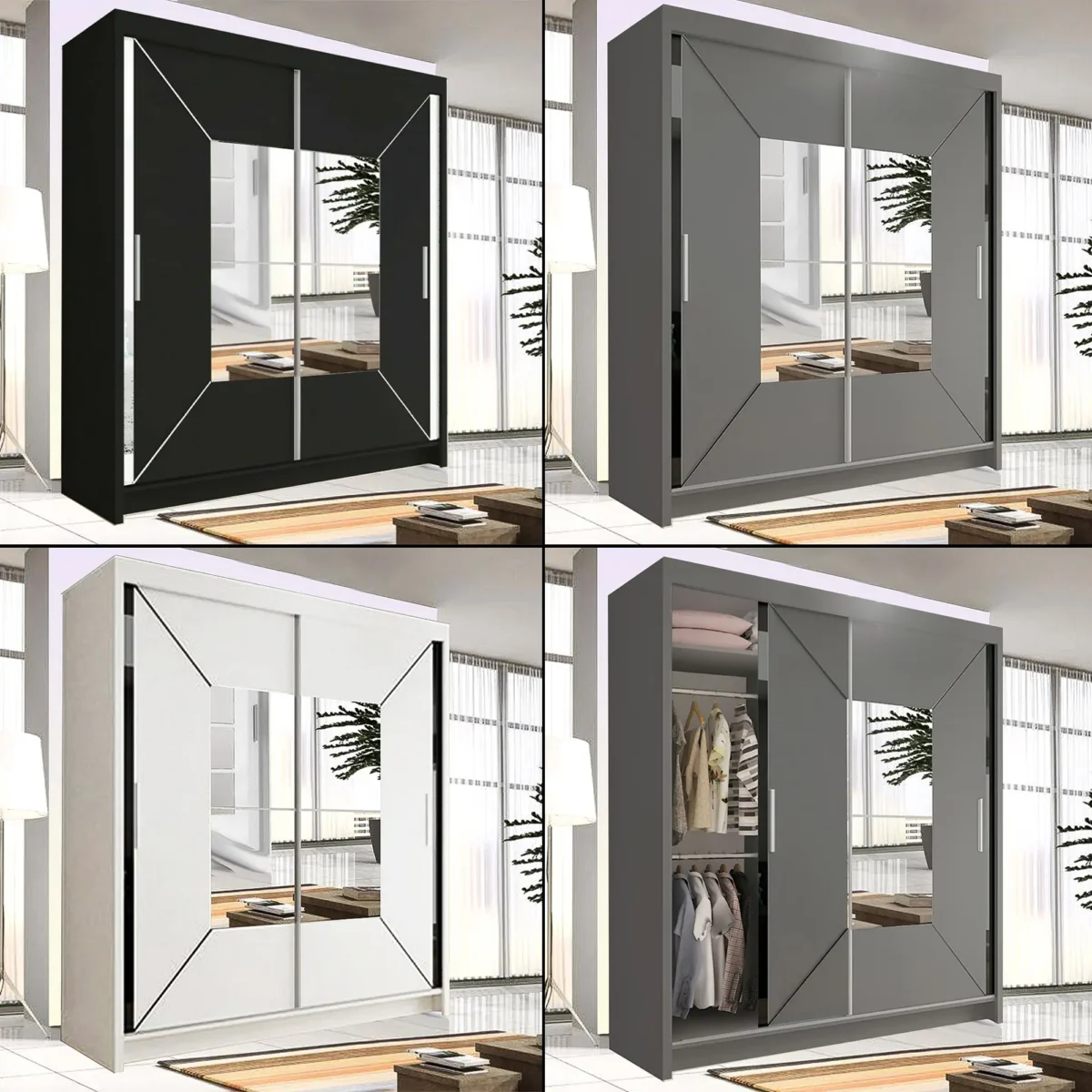 NICOLE WARDROBE - Elegant Sliding Wardrobe with Premium Organization - Image 1