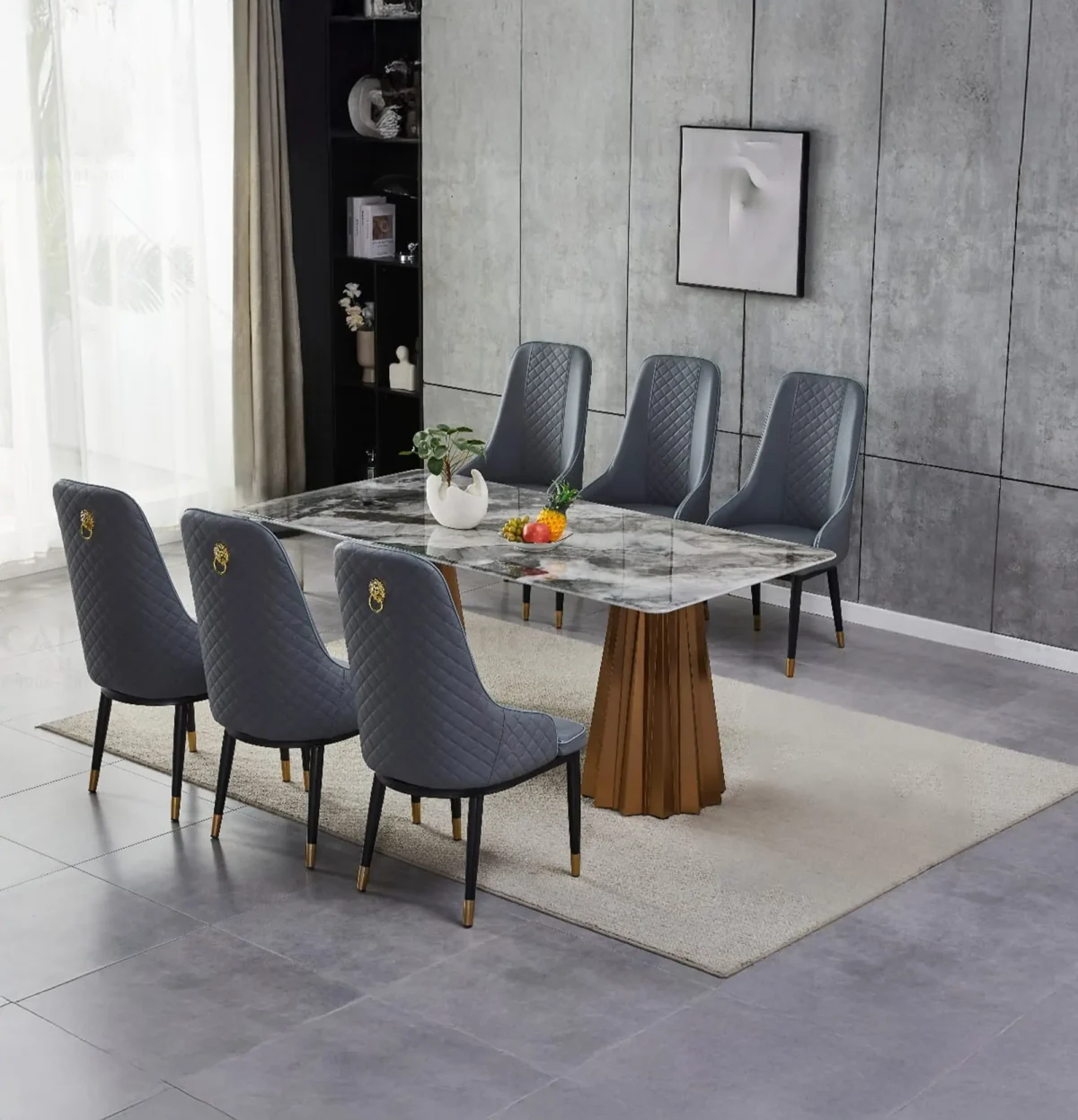 MARBLE DINING TABLE & CHAIRS ED2 - Image 3