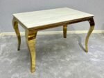 Sofia Cream & Gold Marble Table All Sizes - Image 5