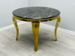Sofia Black & Gold Dining Table All Sizes - Image 2