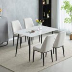 Oxford Ceramic Dining Table 1.2m & 4 Chairs