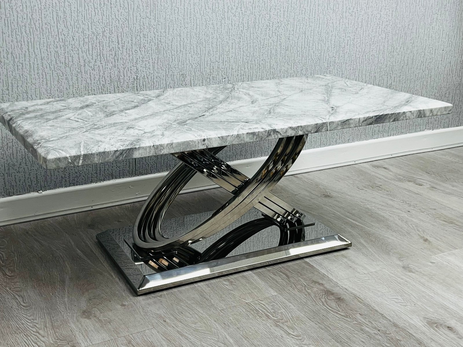 CT1049-2 Elina Grey Marble Coffee Table (Grey) - Image 1